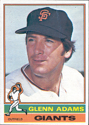 1976 Topps Baseball Cards      389     Glenn Adams RC